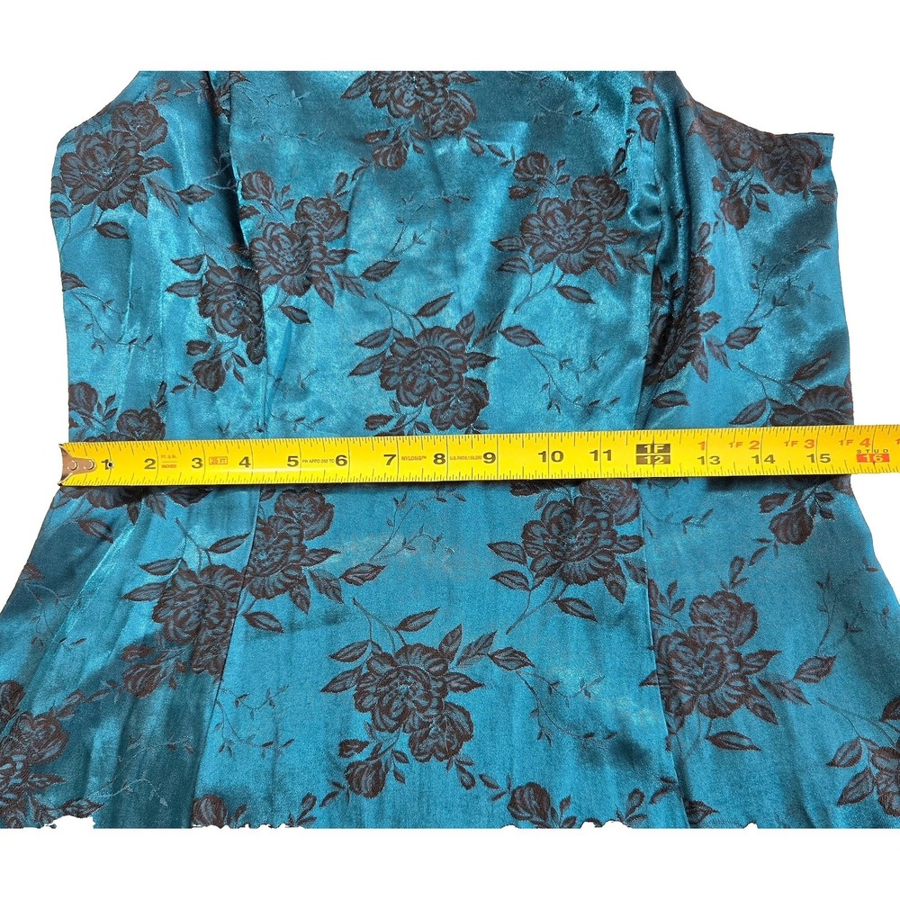 Vintage DBY Womens Floral 90s Grunge Whimsigoth Dress Size 5 Teal Romantic Y2K - Picture 10 of 15